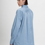 Aura Oversized Shirt in Blue Calcite